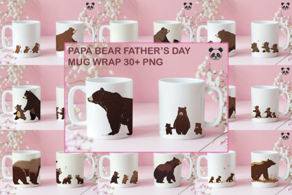 Download Papa Bear Father’s Day Mug Wrap Bundle - Papa bear Collection