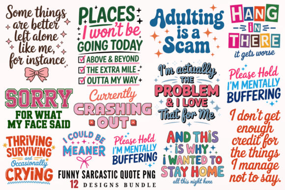 Download Funny Sarcastic Quote PNG Sublimation De - Premium Resources