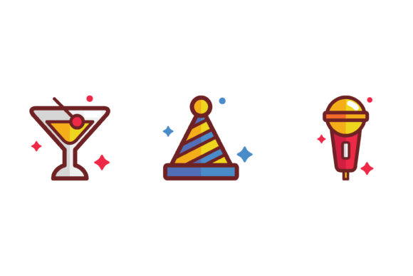 Download Fill out Line Style New Year  Icon. - Out line Collection